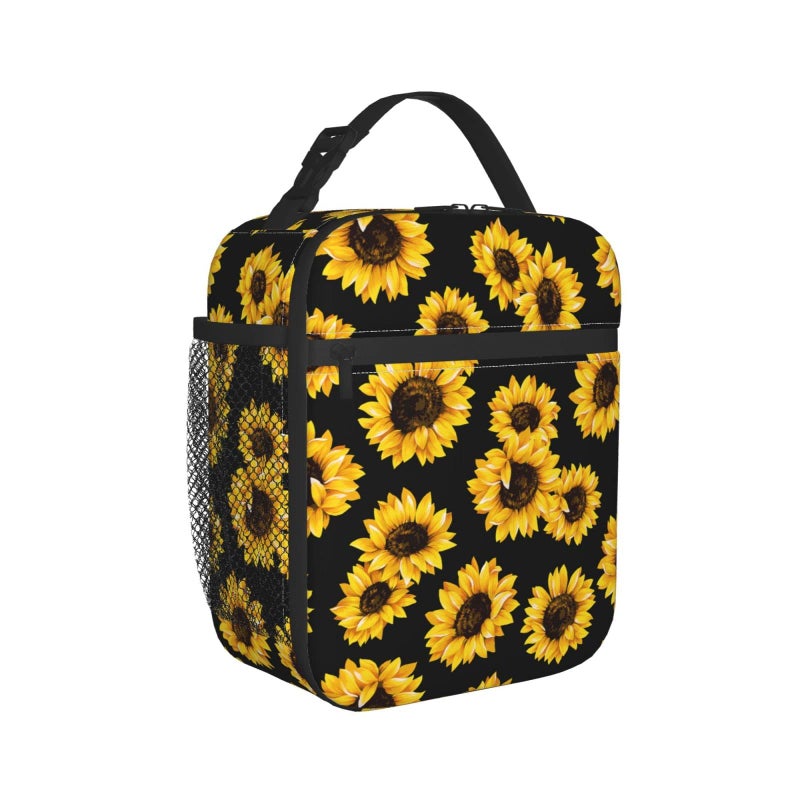Yilad Sunflowers Reusable Lunch Box Insulated LunchBox Cooler Lunch Bag - Image 2